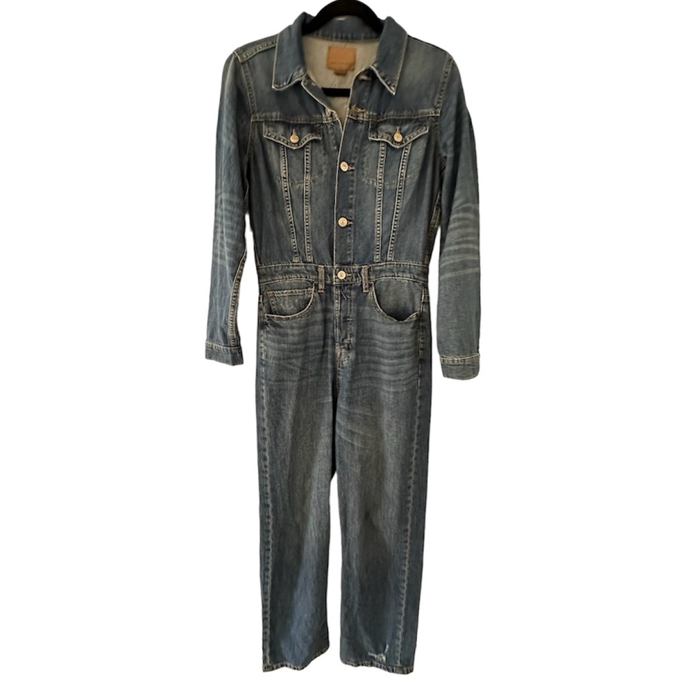 American Eagle Denim Overalls Boiler Suit Jumpsuit Jean New 2 Blue Classic - Picture 1 of 3